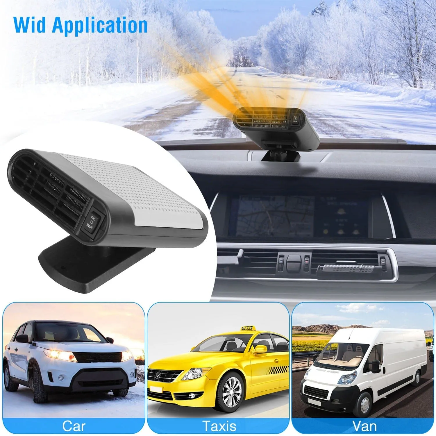 12V 150W Portable Car Heater with Air Purification
