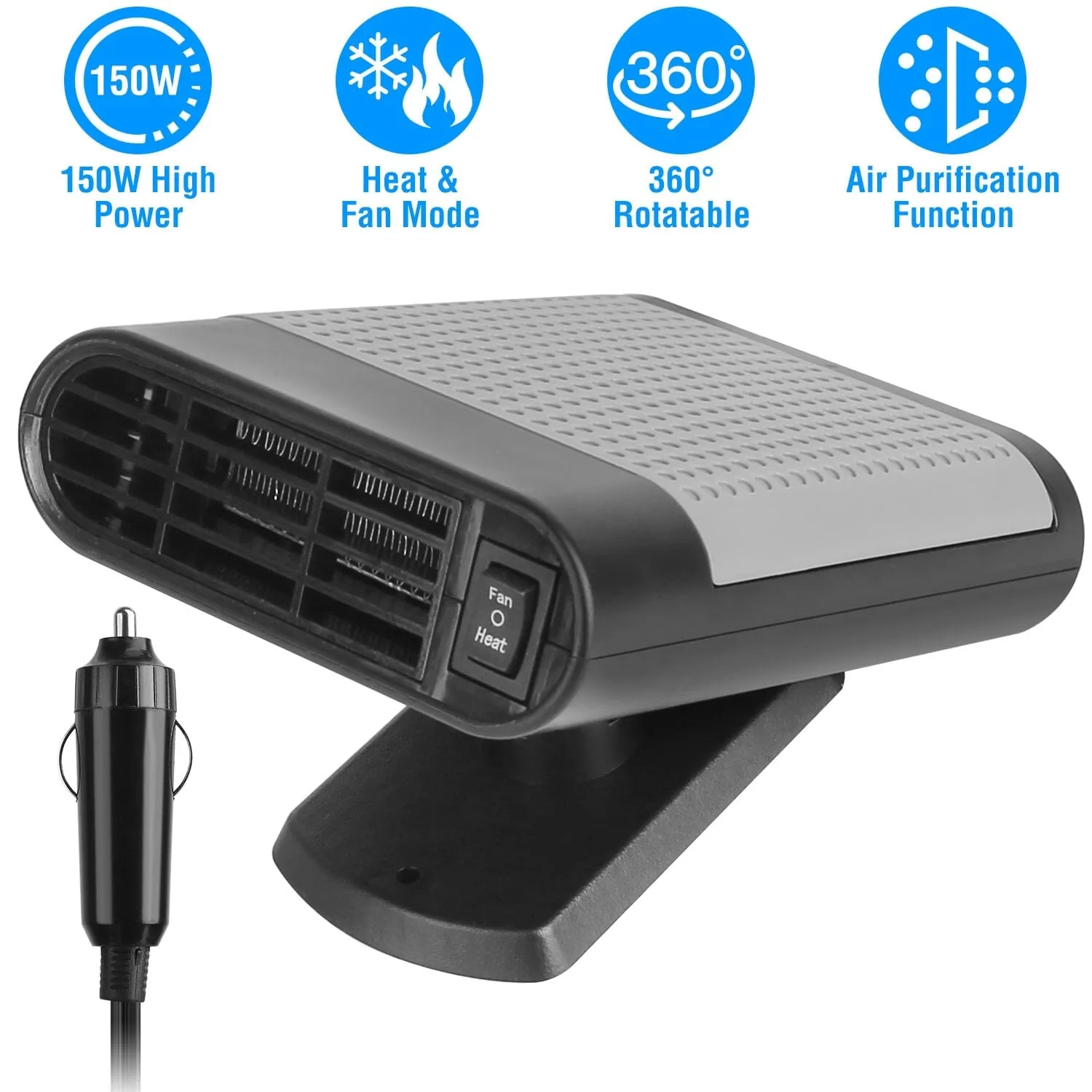 12V 150W Portable Car Heater with Air Purification