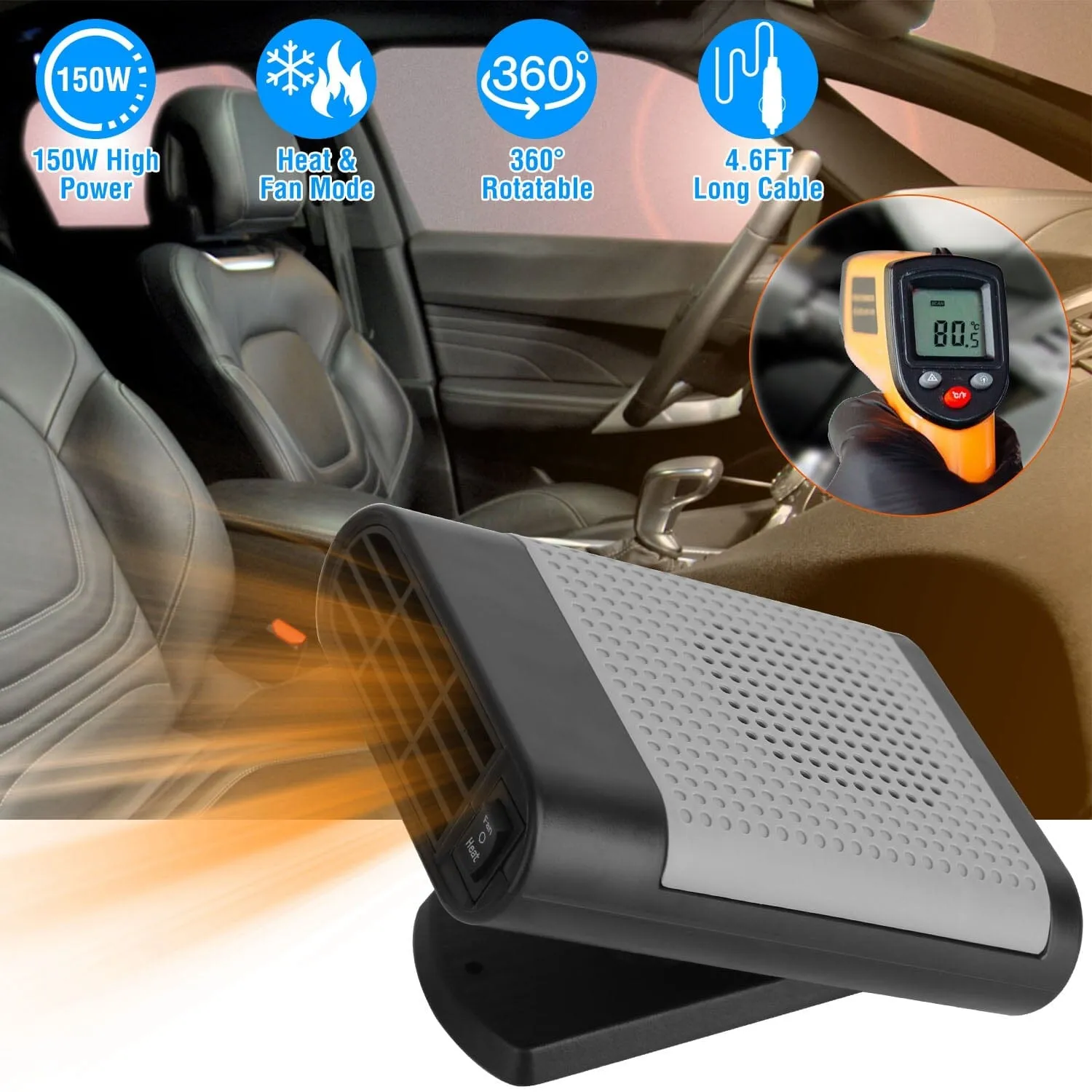 12V 150W Portable Car Heater