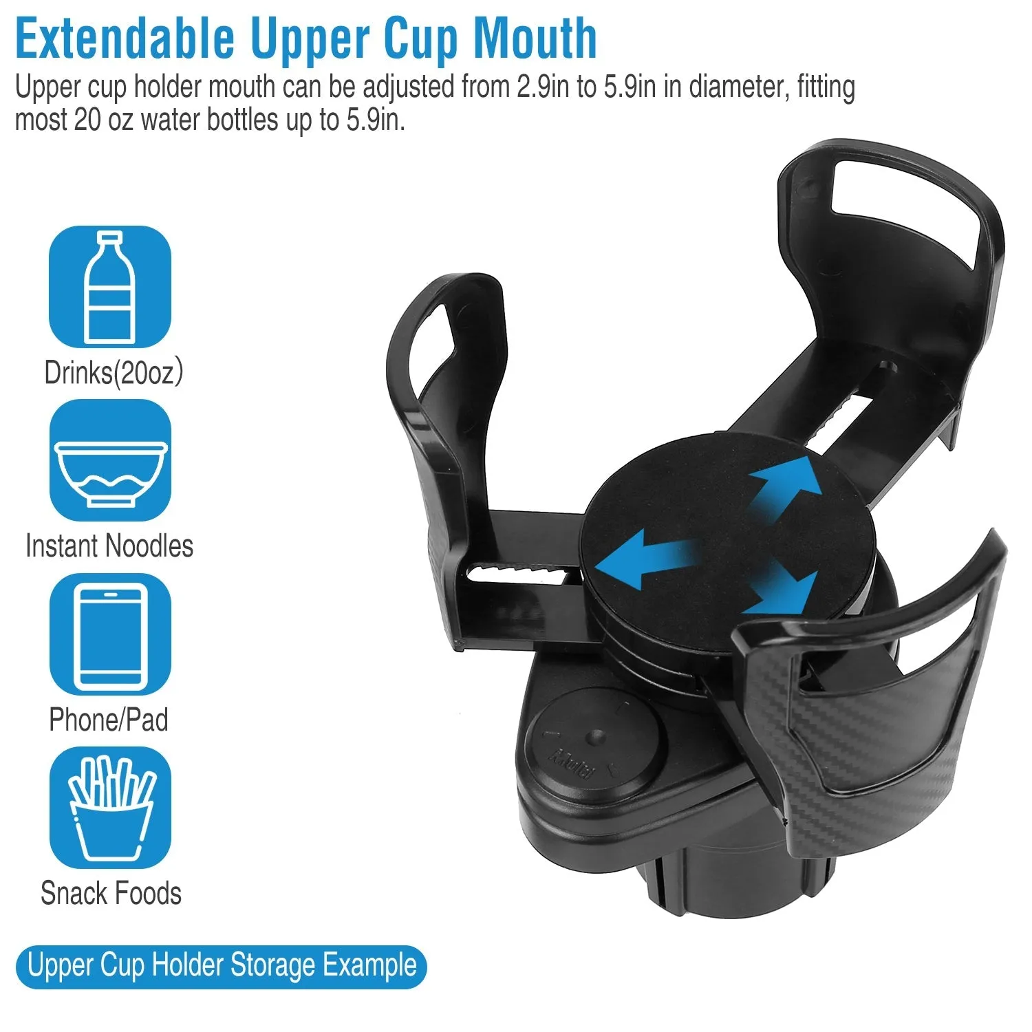 2-in-1 Car Cup Holder Extender