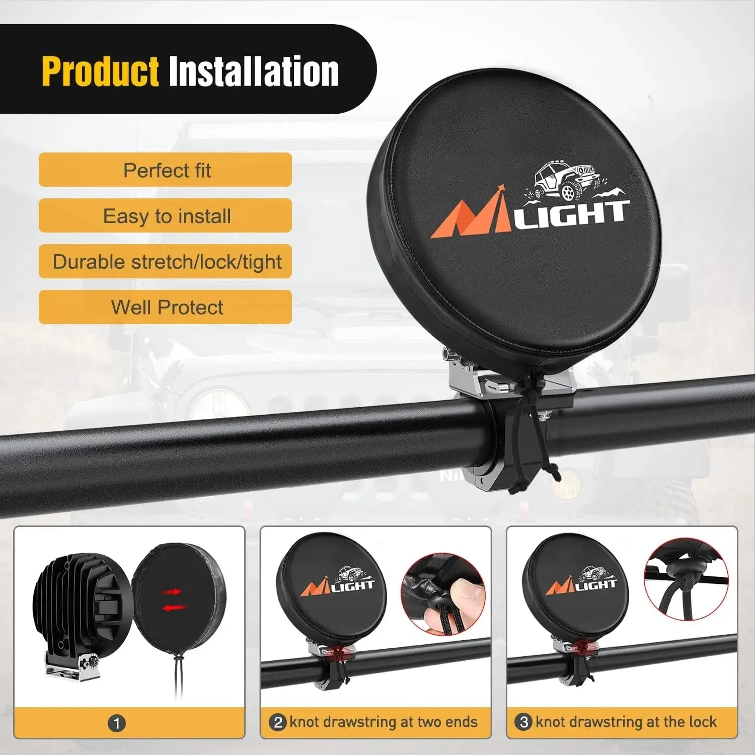 5.75 Inch Round Offroad Driving Pod Light Cover Type A