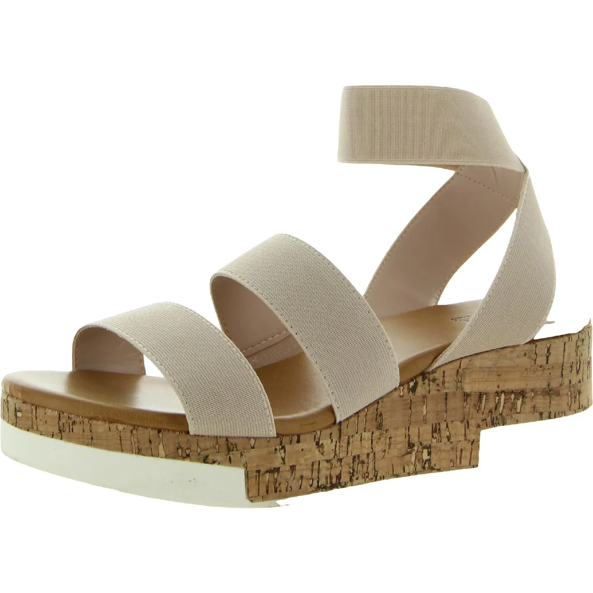 A.N.A. Womens Eliza Padded Insole Ankle Strap Wedge Sandals