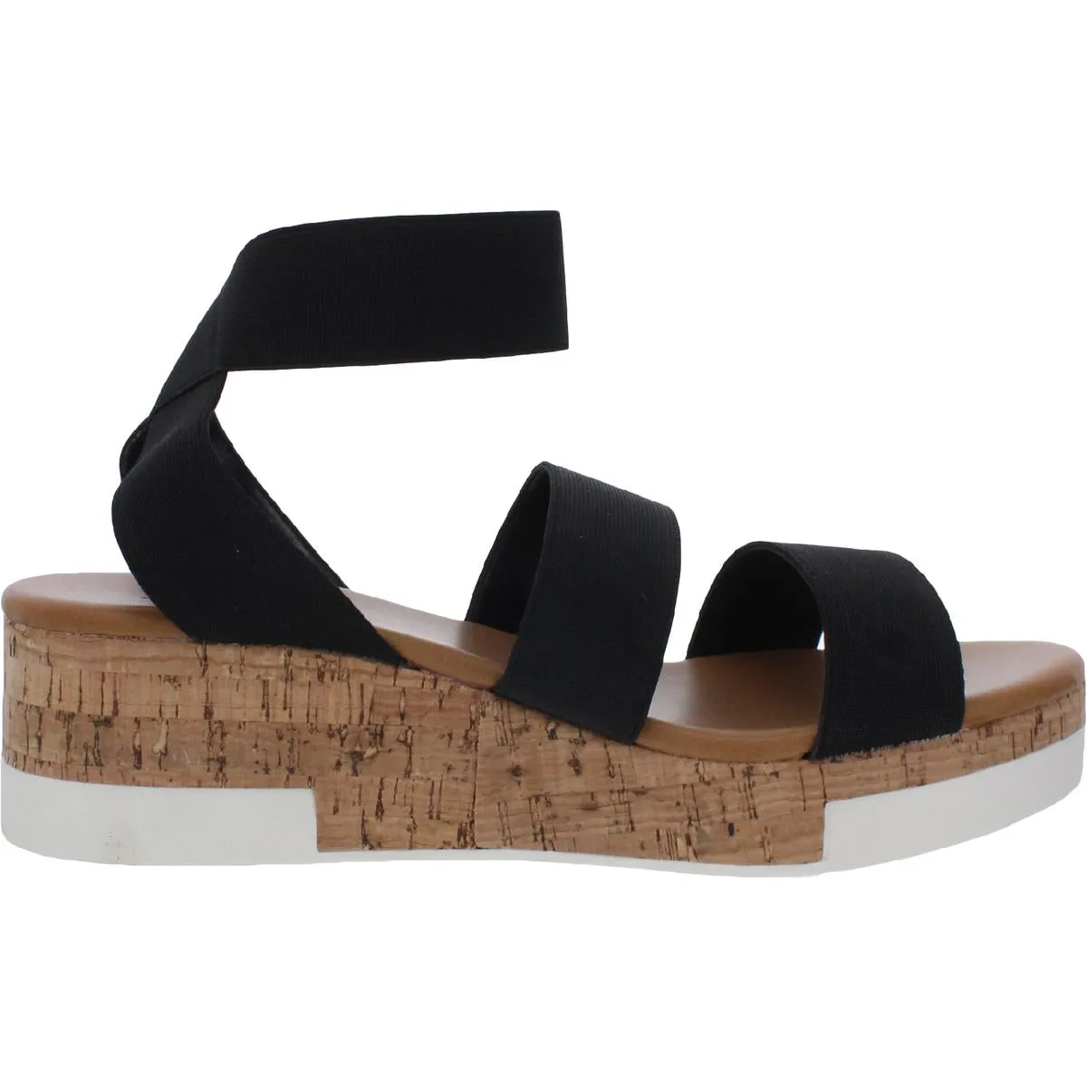 A.N.A. Womens Eliza Padded Insole Ankle Strap Wedge Sandals