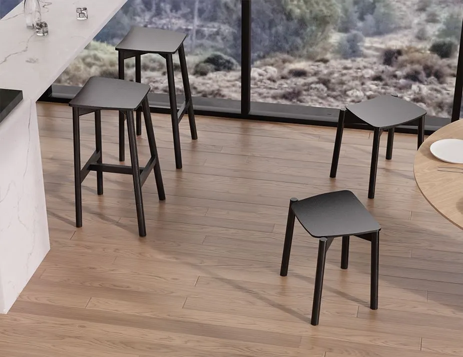 Andi Stool - Black - Backless - 75cm Seat heigh (High Bar)