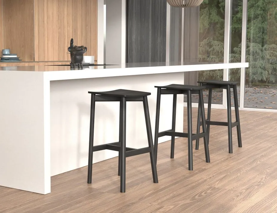 Andi Stool - Black - Backless - 75cm Seat heigh (High Bar)