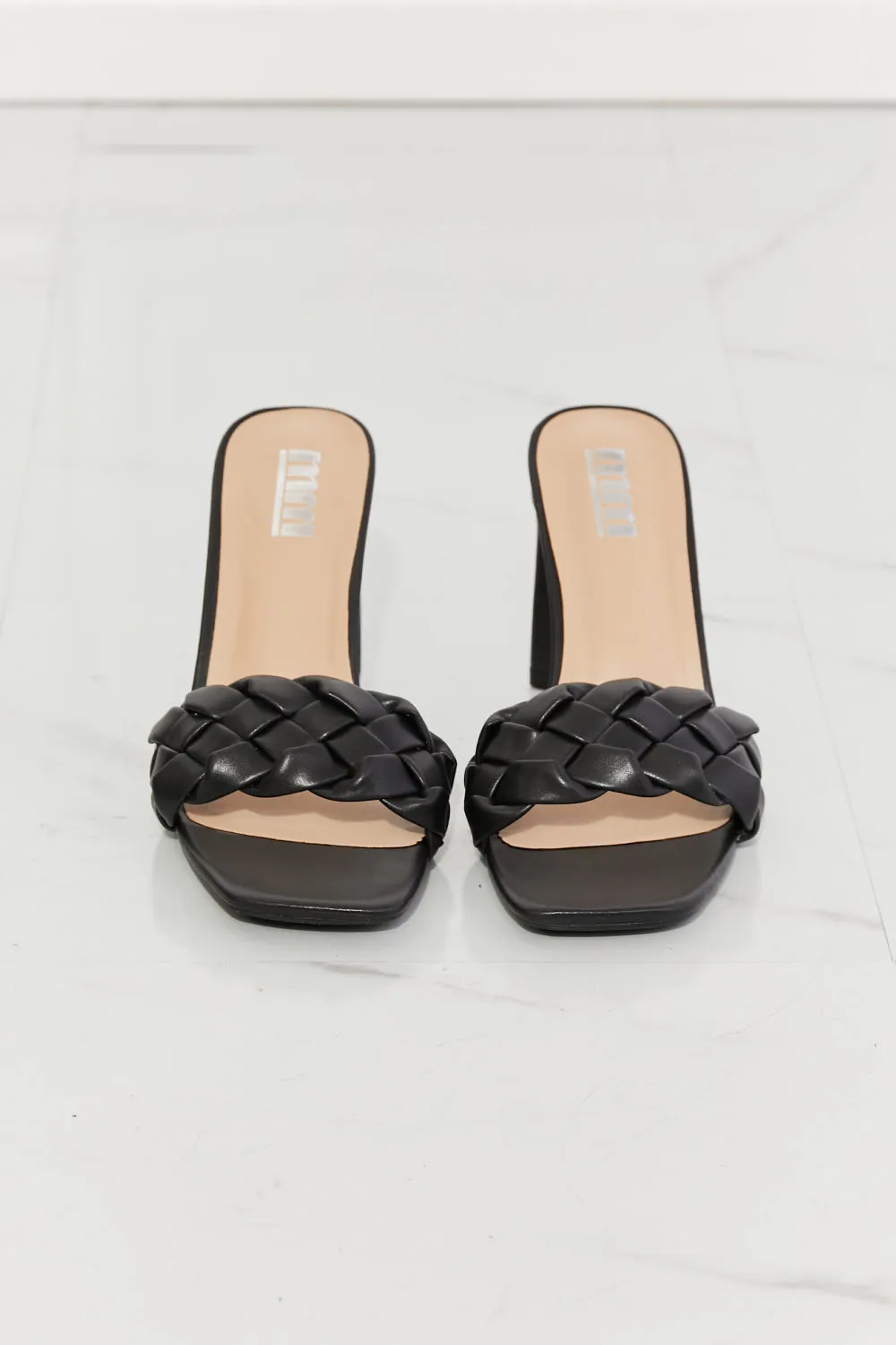 *APP EXCLUSIVE* Double Braided Block Heel Sandal in Black