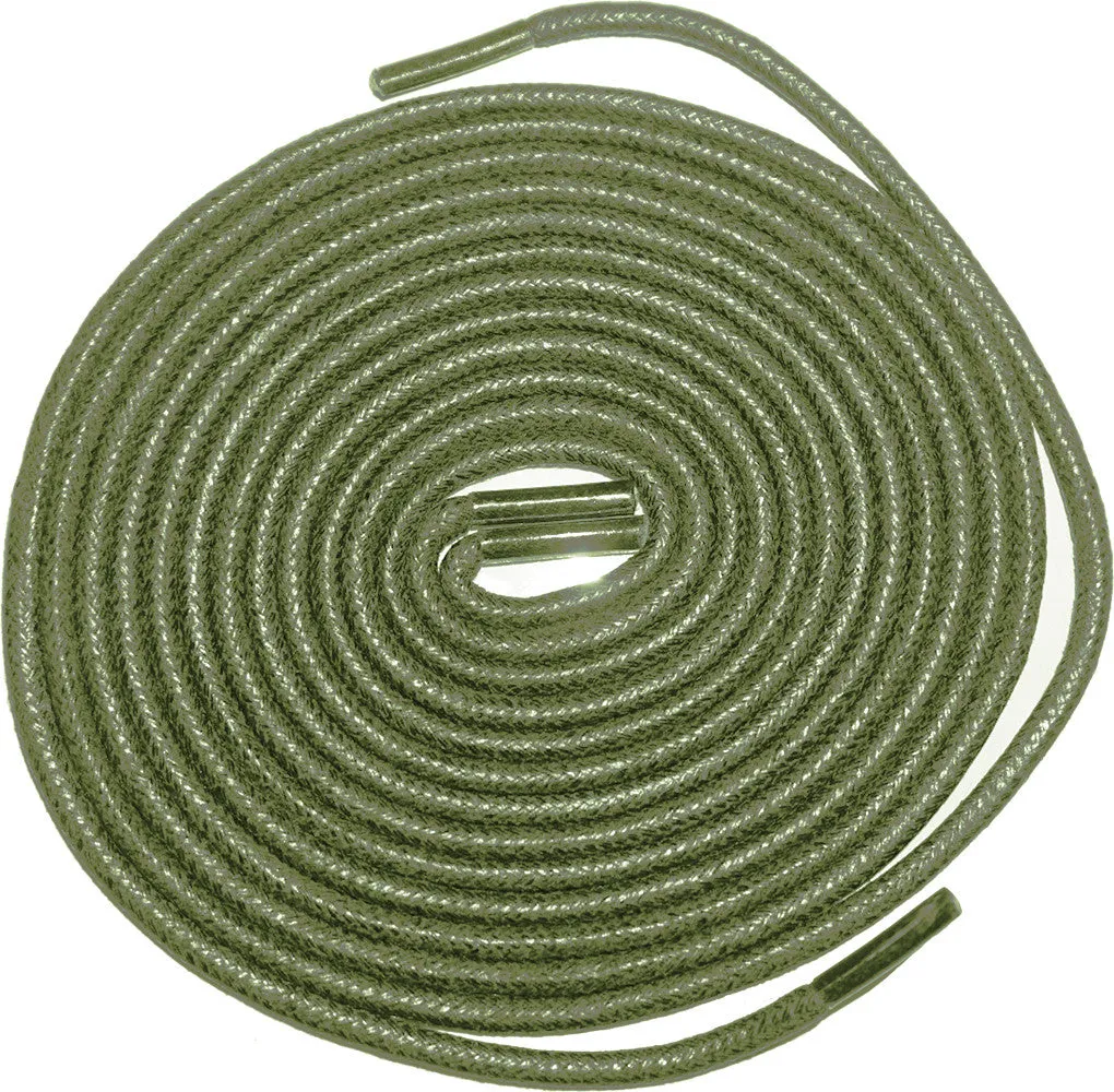 [Army Green] - Round Waxed Cotton Shoelaces