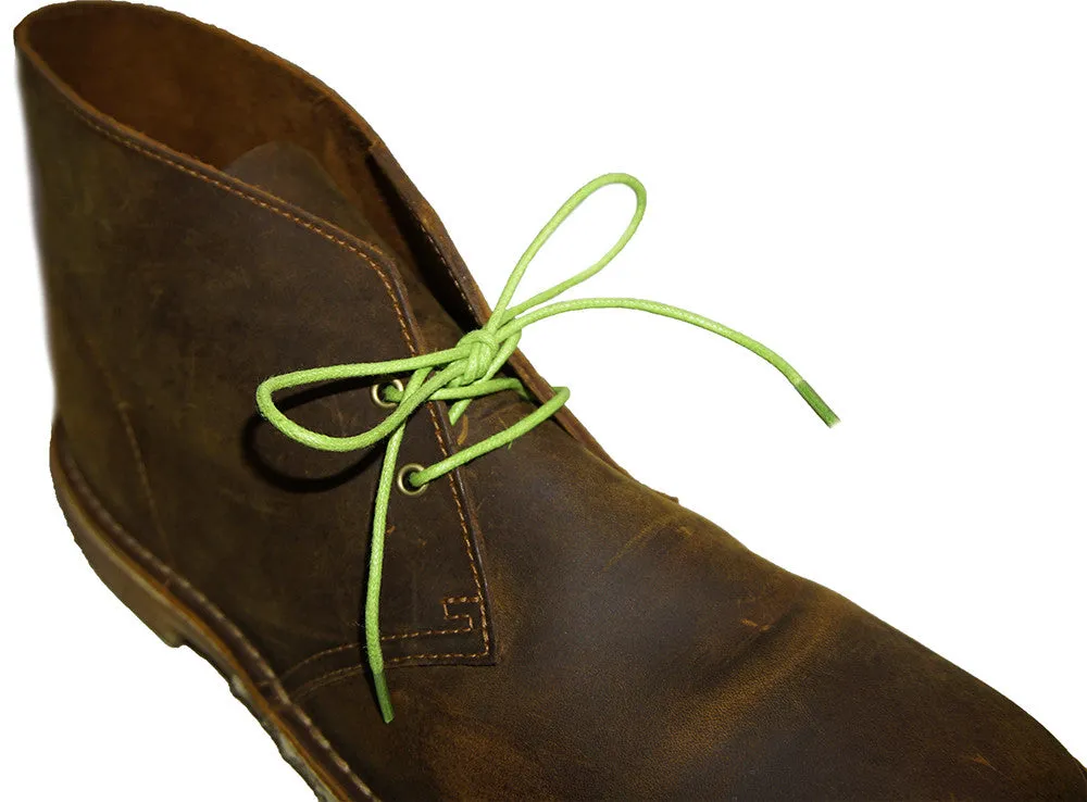[Avocado Green] - Round Waxed Cotton Shoelaces