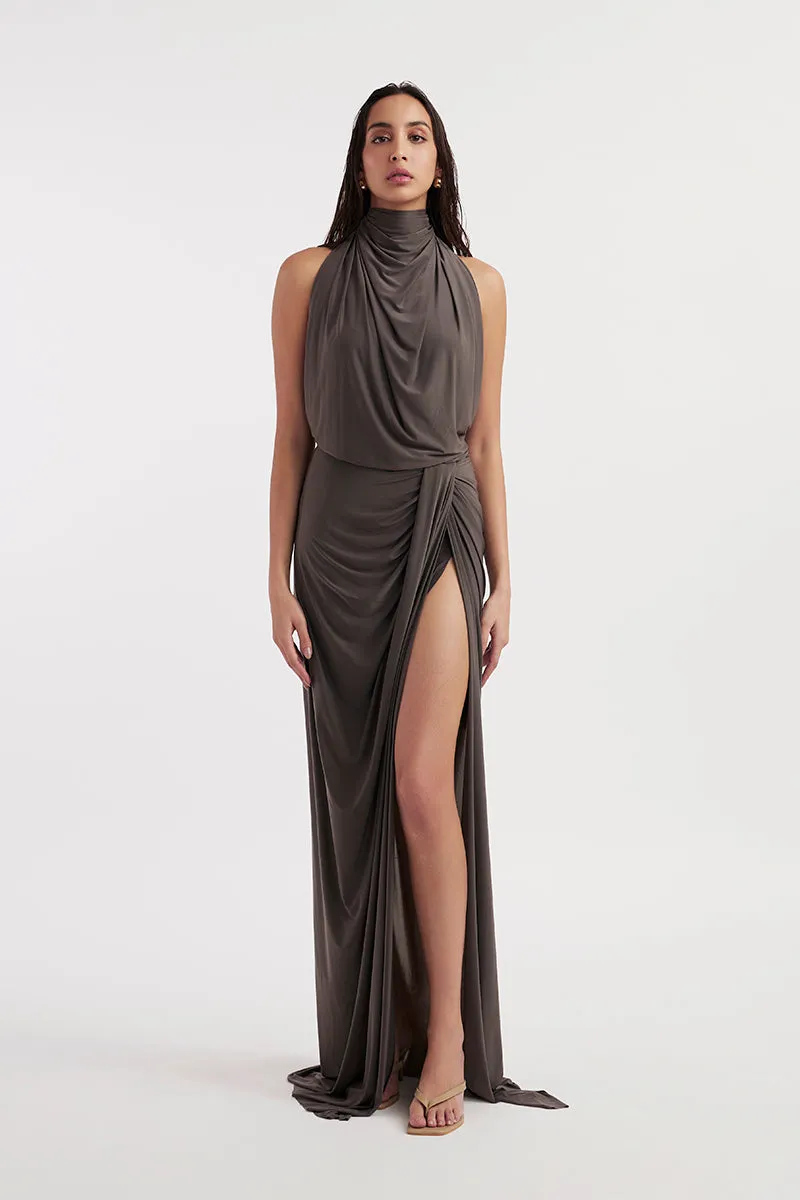 BEATRIX PURPLE DOVE MAXI DRESS