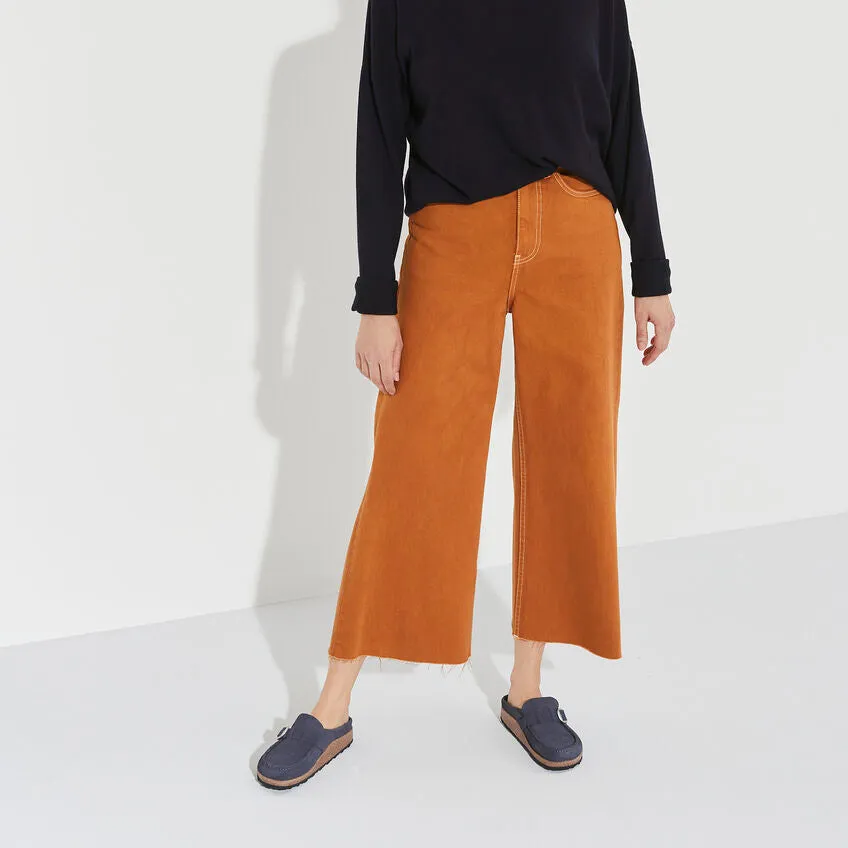 Birkenstock Buckley Suede Leather Clog in Navy Night