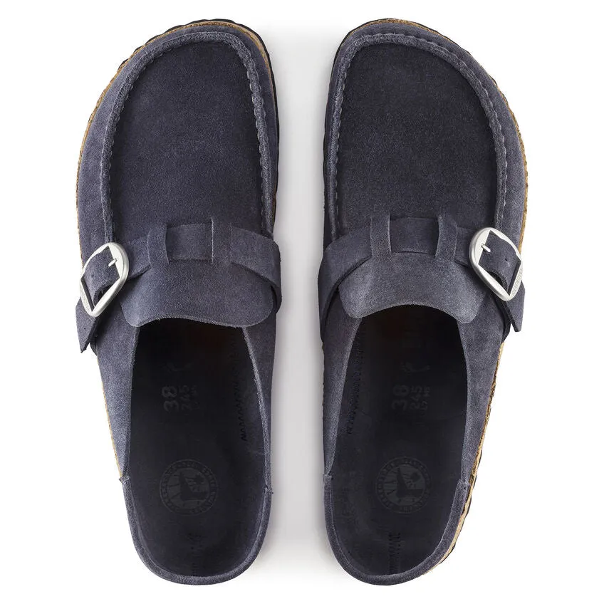 Birkenstock Buckley Suede Leather Clog in Navy Night