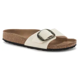 Birkenstock Madrid Vegan Big Buckle Textile in Eggshell