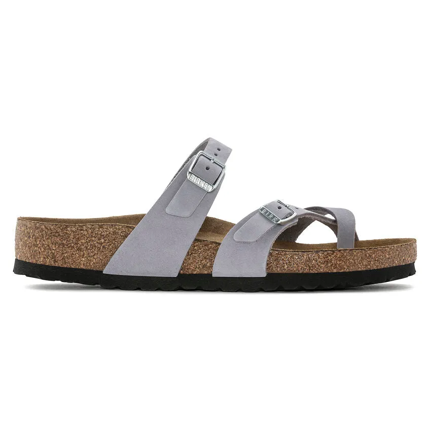 Birkenstock Women's Mayari Soft Footbed in Purple Fog Nubuck Leather