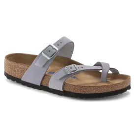 Birkenstock Women's Mayari Soft Footbed in Purple Fog Nubuck Leather
