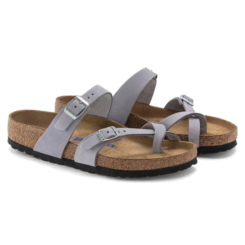 Birkenstock Women's Mayari Soft Footbed in Purple Fog Nubuck Leather