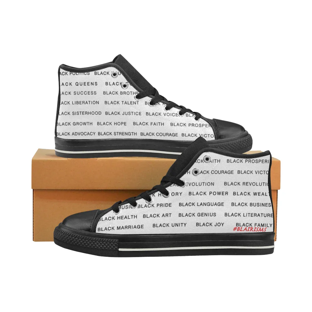BLACK ALLEAUXVER MEN'S LARGE (13-14) HI-TOP SHOES