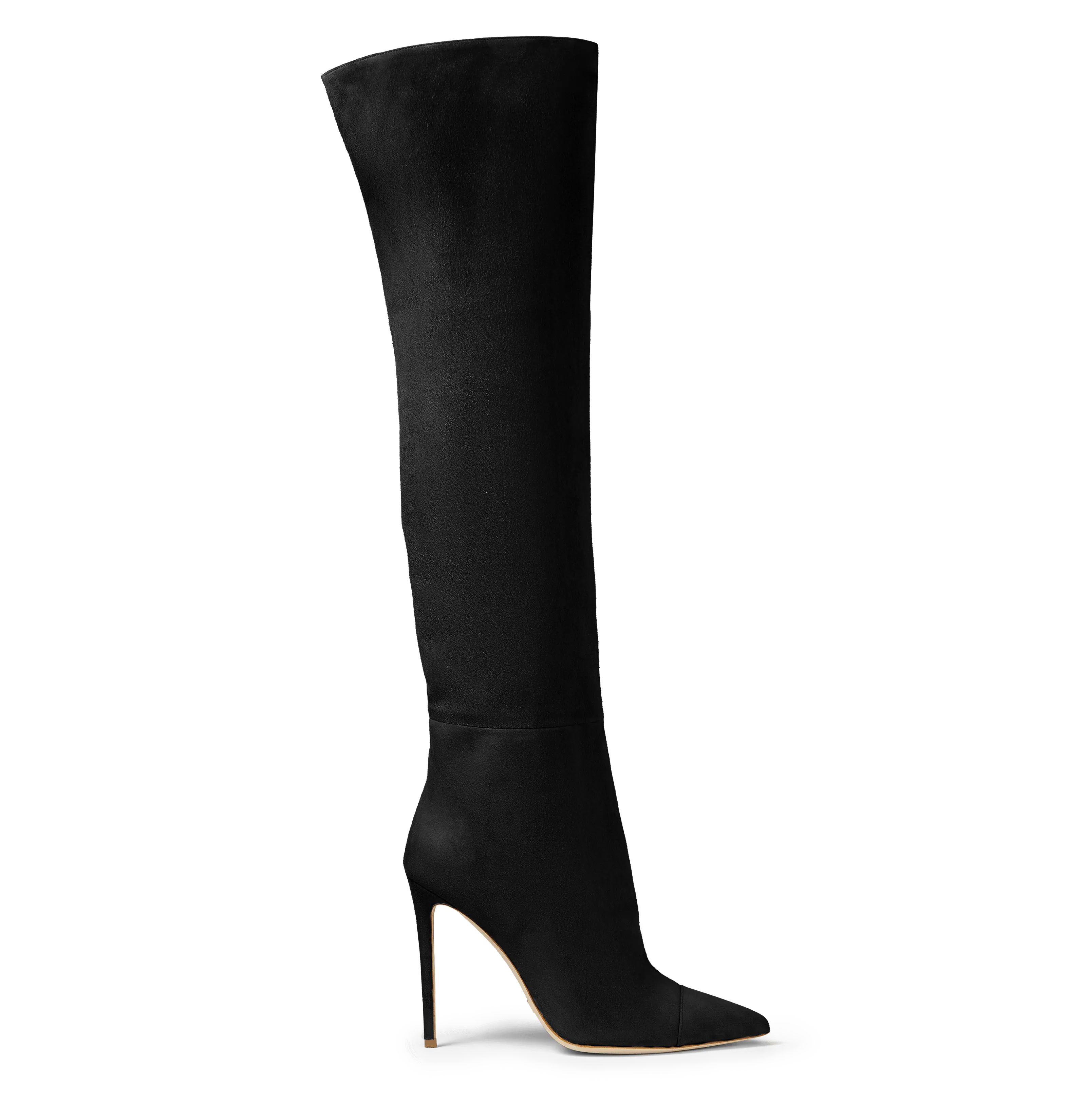 Black Suede Over the Knee Boots