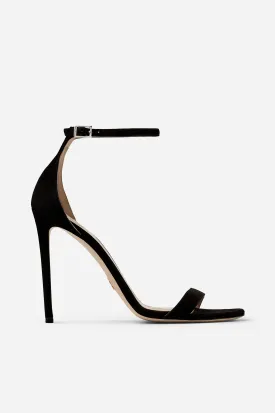 Black Suede Strap Sandals