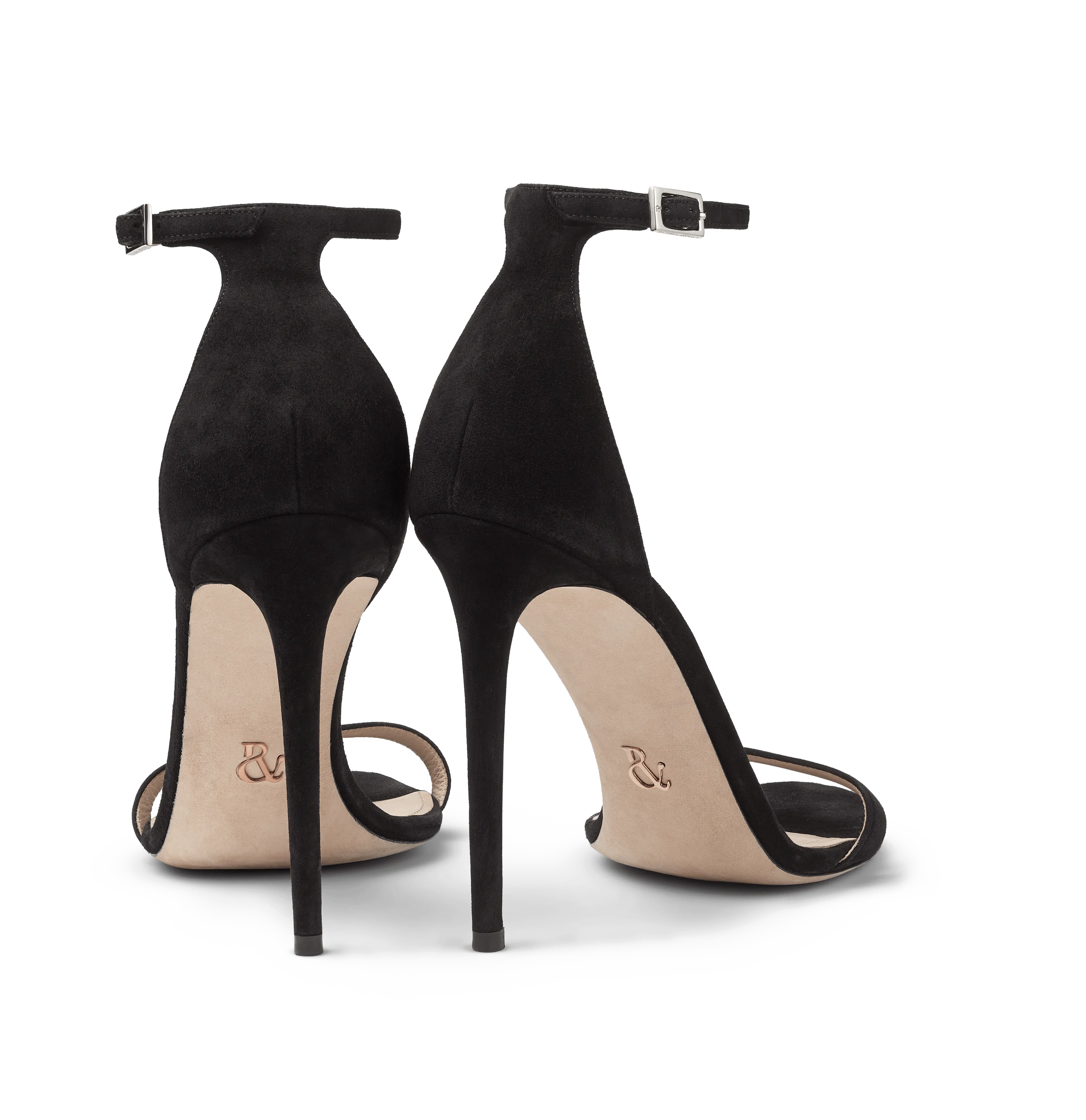 Black Suede Strap Sandals