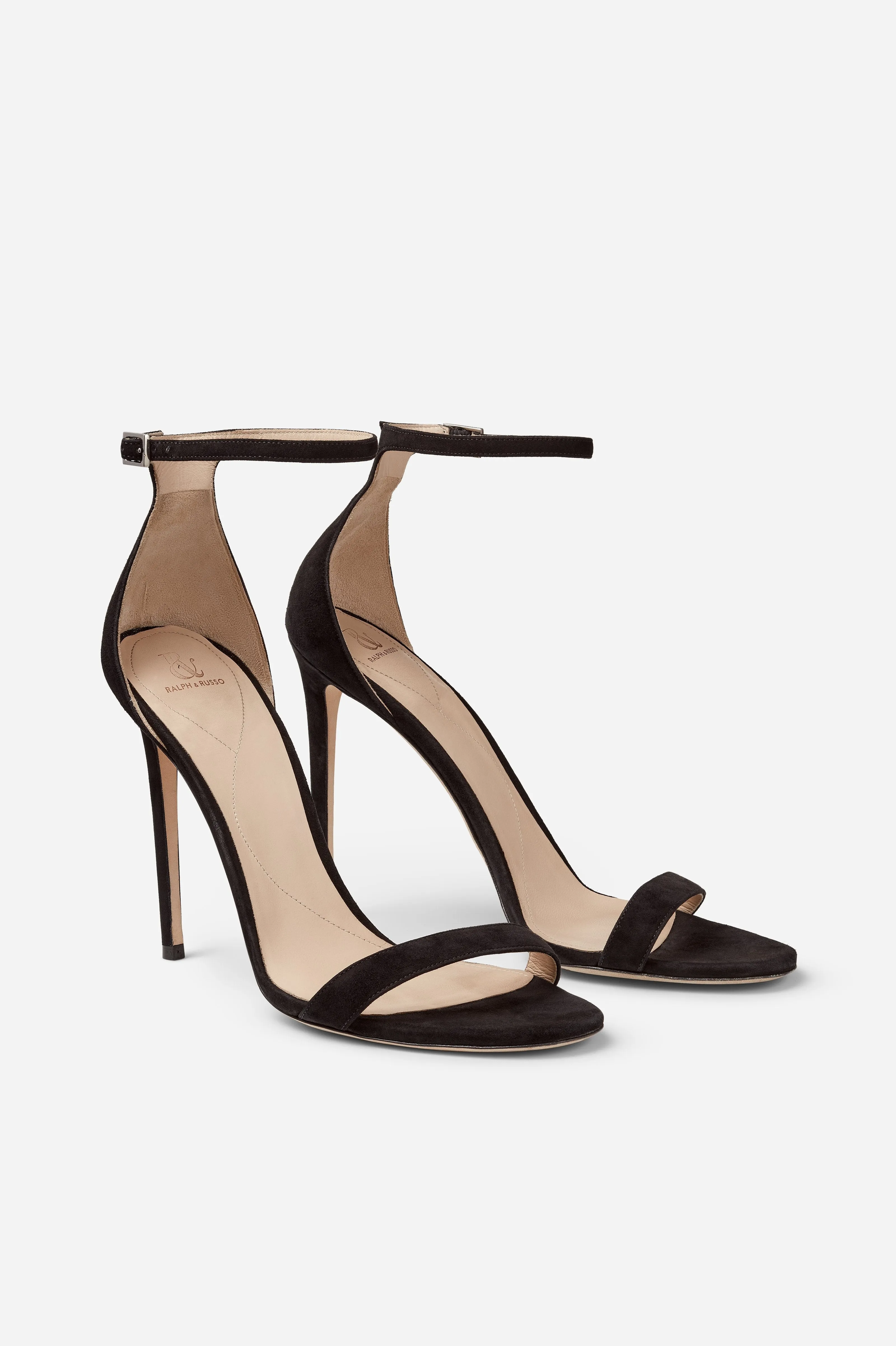 Black Suede Strap Sandals