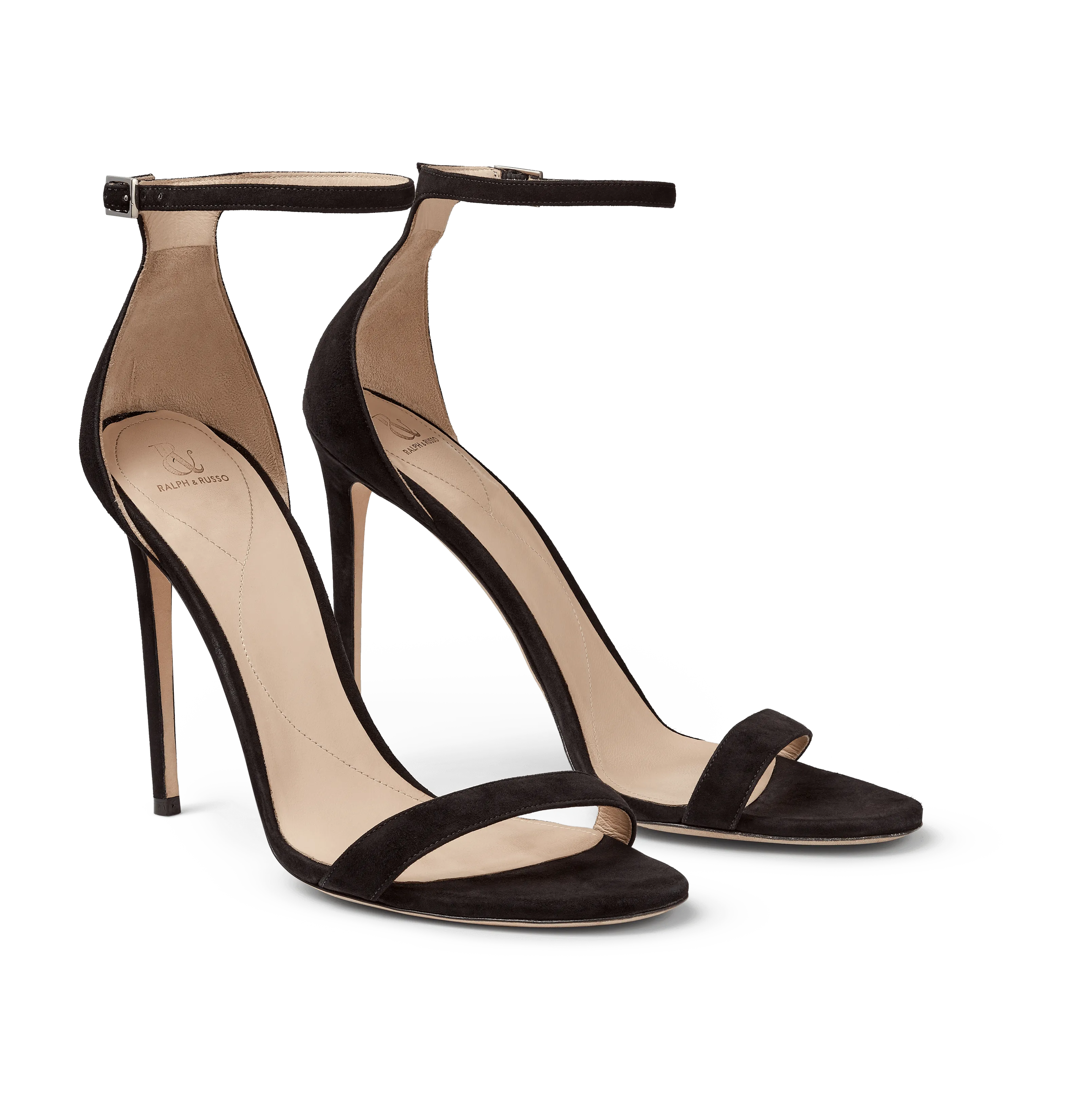 Black Suede Strap Sandals