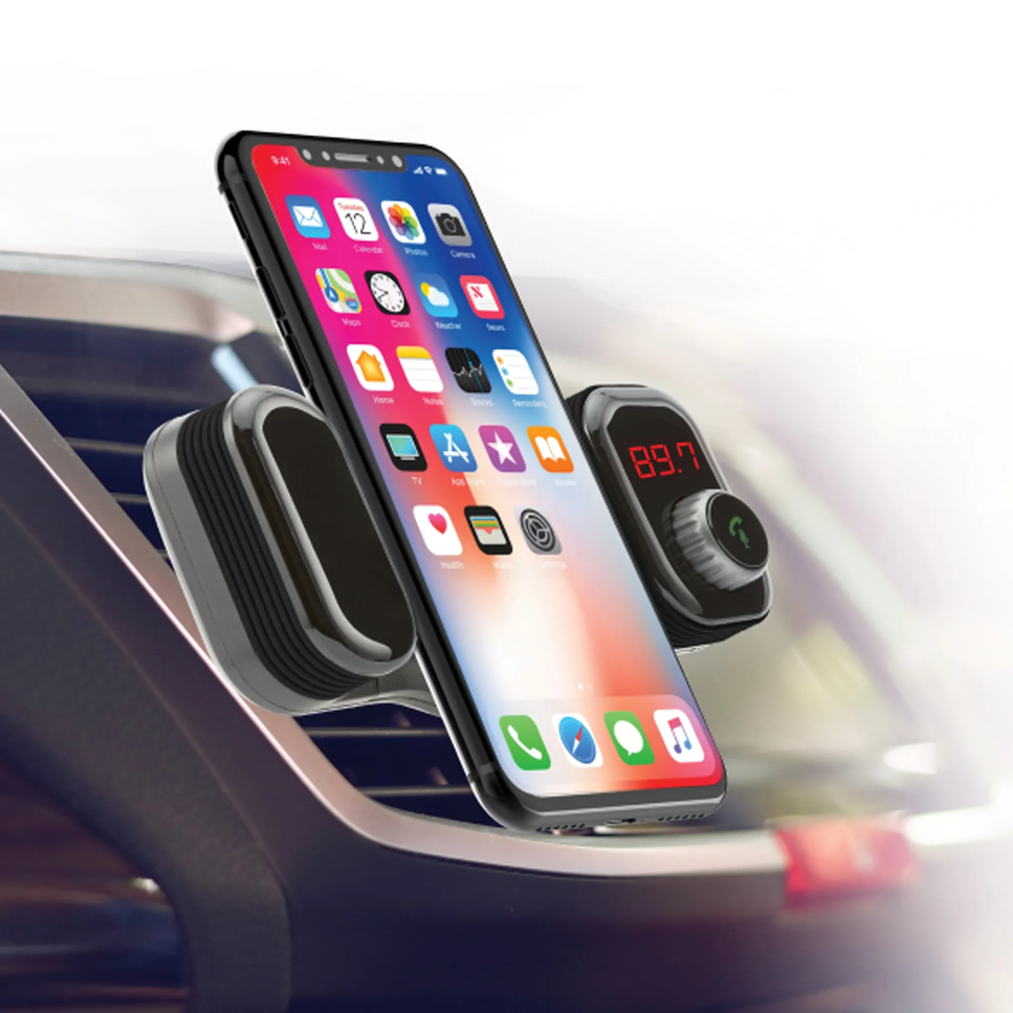 BLUETOOTH® FM TRANSMITTER VENT MOUNT - CAR AND DRIVER 9900