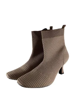 Boots Ankle Heels By Cato In Tan, Size: 7