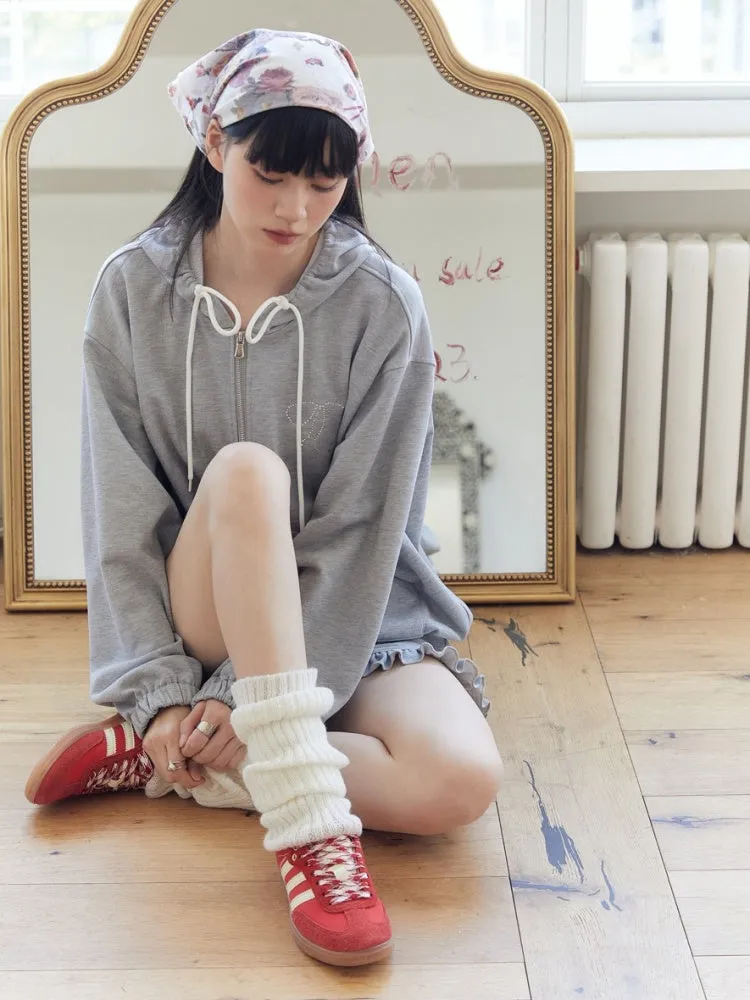 Bow Tie Hood Loose Sweat & Pants【s0000003572】