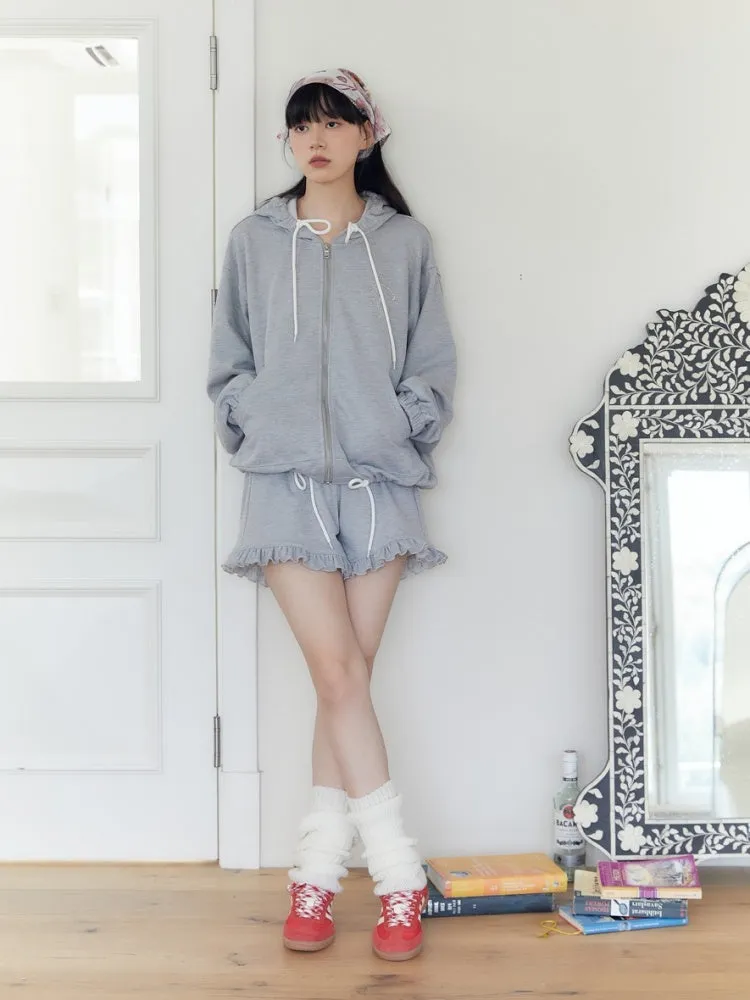 Bow Tie Hood Loose Sweat & Pants【s0000003572】