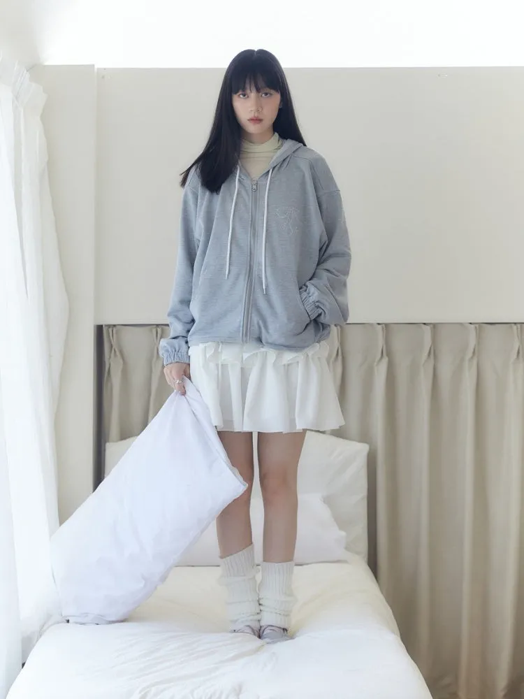 Bow Tie Hood Loose Sweat & Pants【s0000003572】