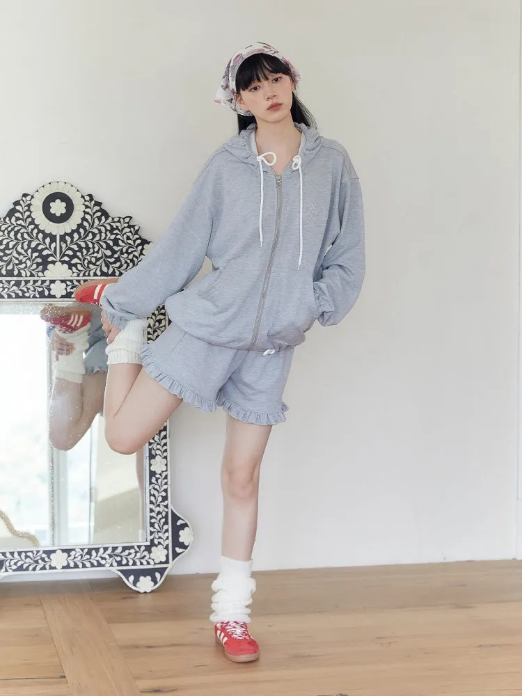 Bow Tie Hood Loose Sweat & Pants【s0000003572】