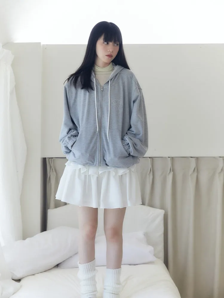 Bow Tie Hood Loose Sweat & Pants【s0000003572】
