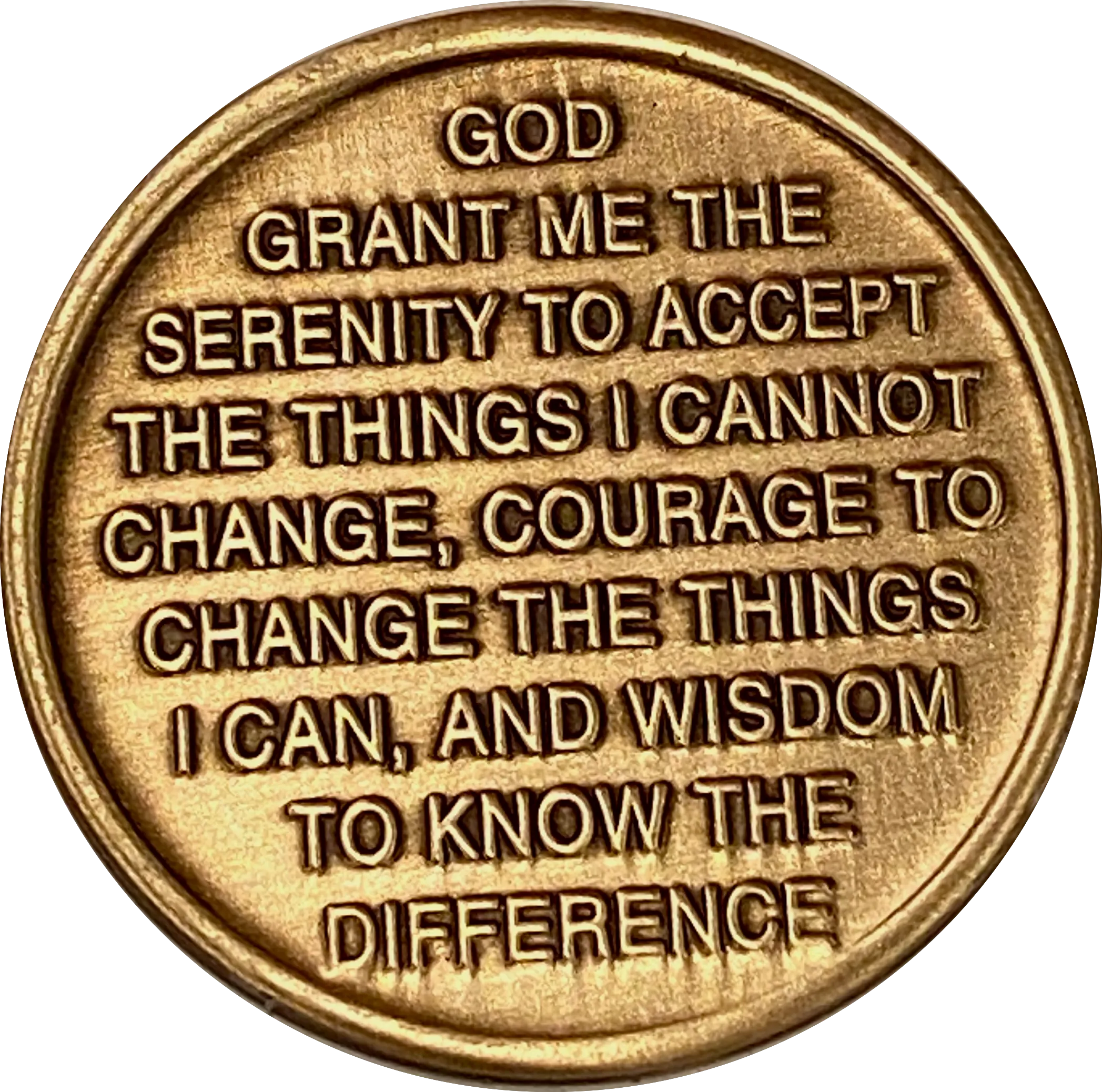 Brown Horses Galloping One Day At A Time Color Serenity Prayer Medallion Coin