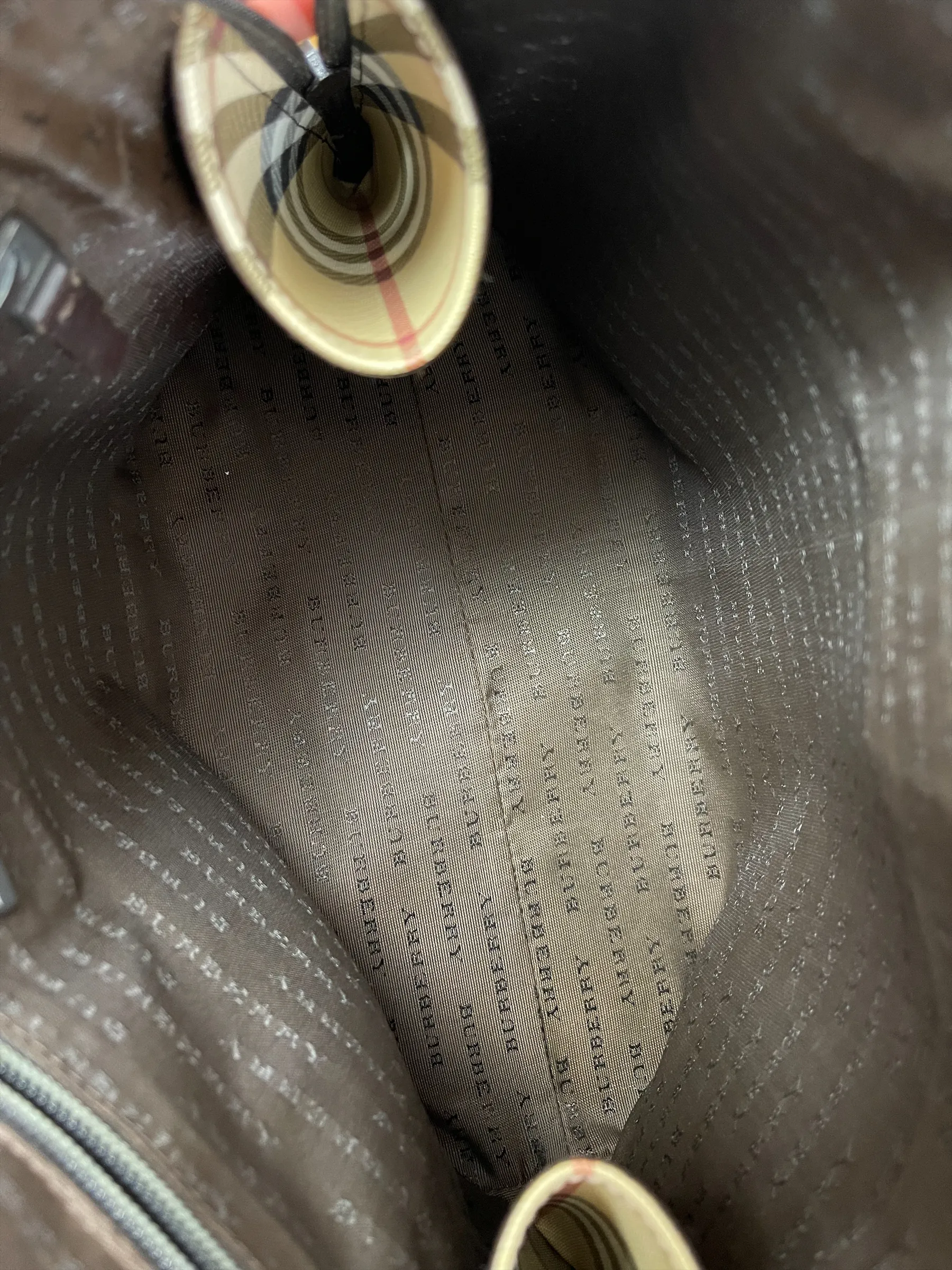 Burberry Vintage Classic Check Canvas Tote