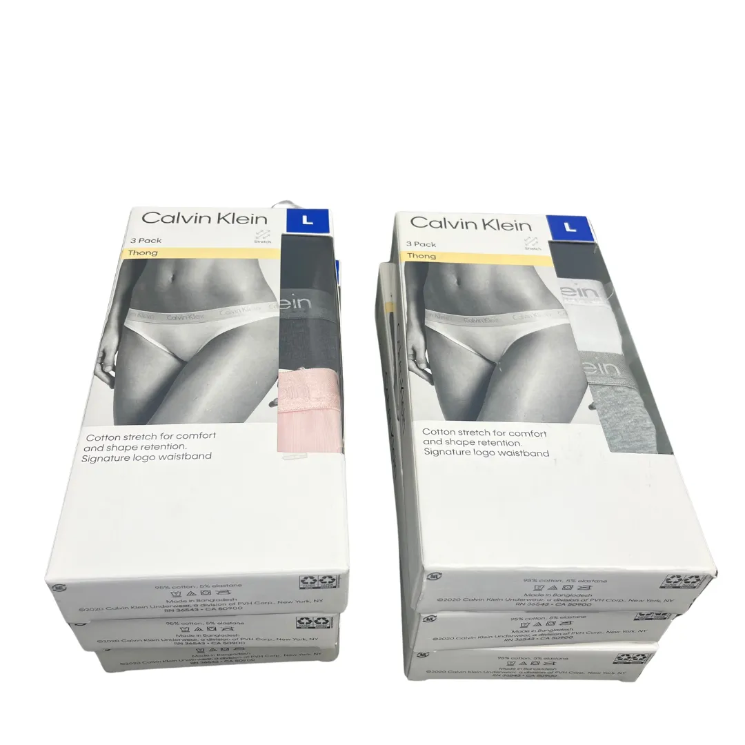 CALVIN KLEIN Women's 3pk Thongs