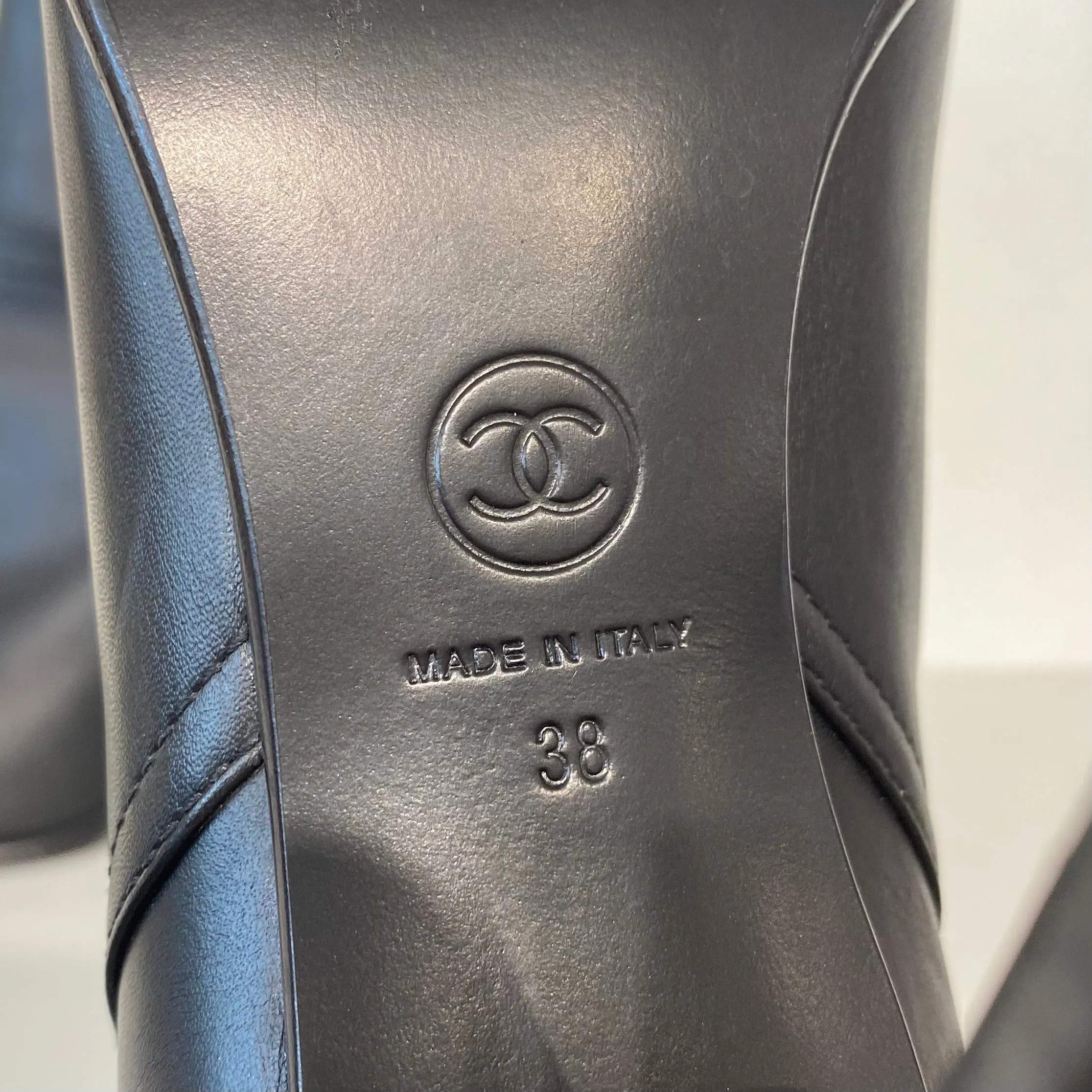 Chanel Black Heeled Ankle Boots