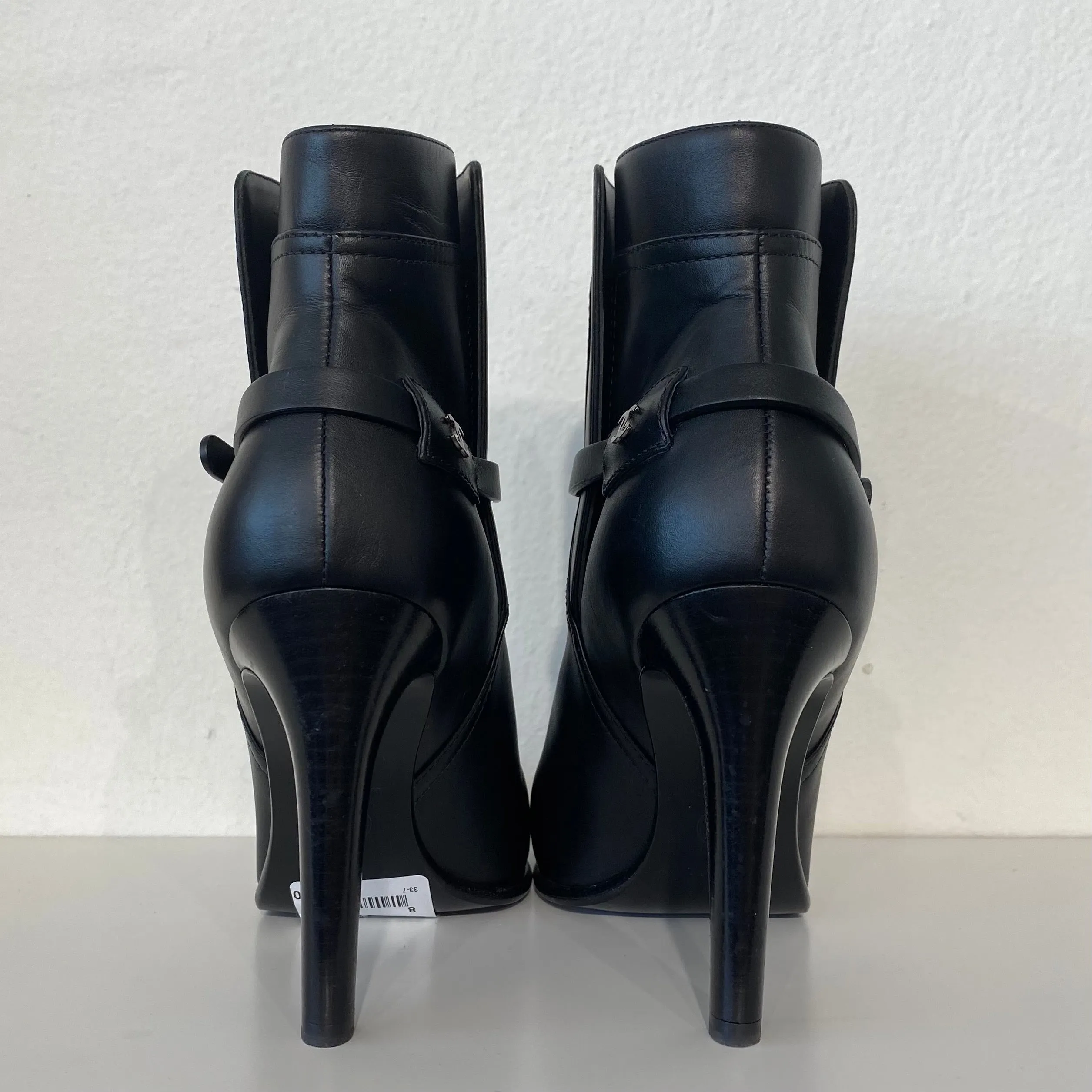 Chanel Black Heeled Ankle Boots