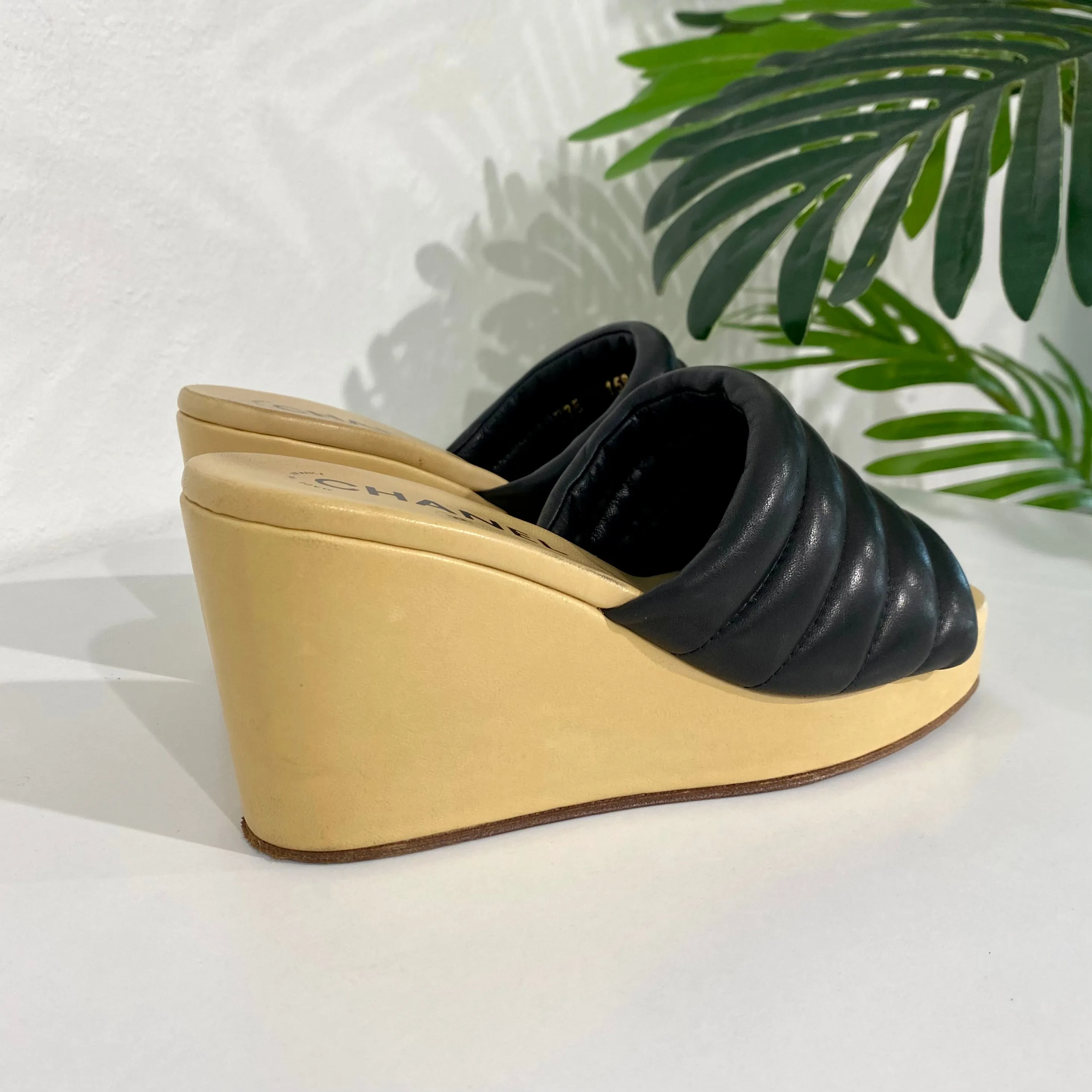 Chanel Vintage Wedge Sandals