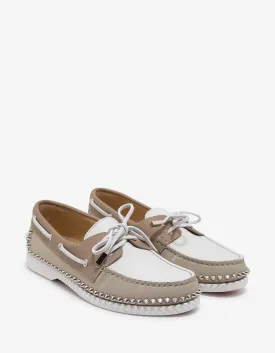 Christian Louboutin Steckel Colombe Beige Boat Shoes -