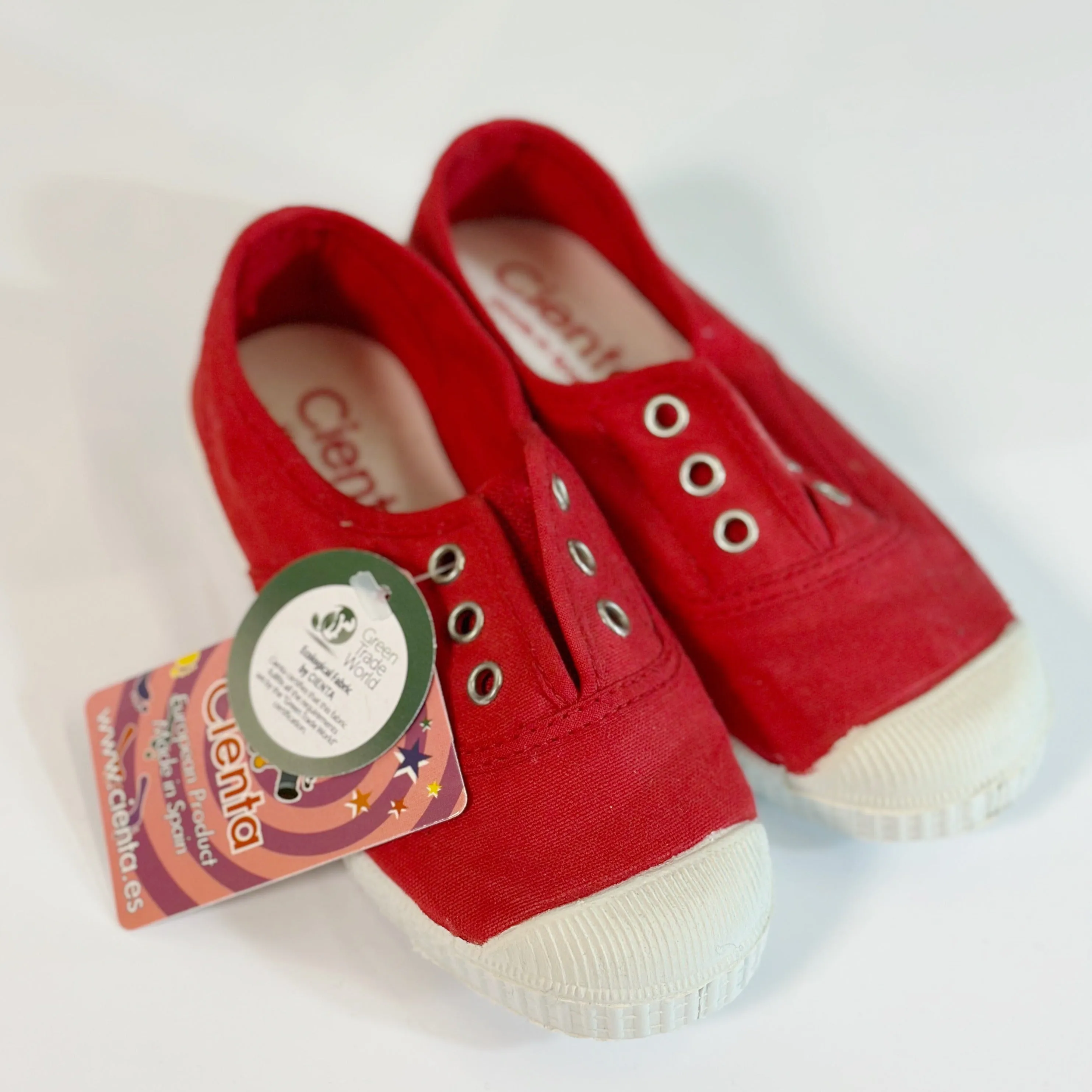 Cienta Kids Canvas Slip On Sneakers Rojo