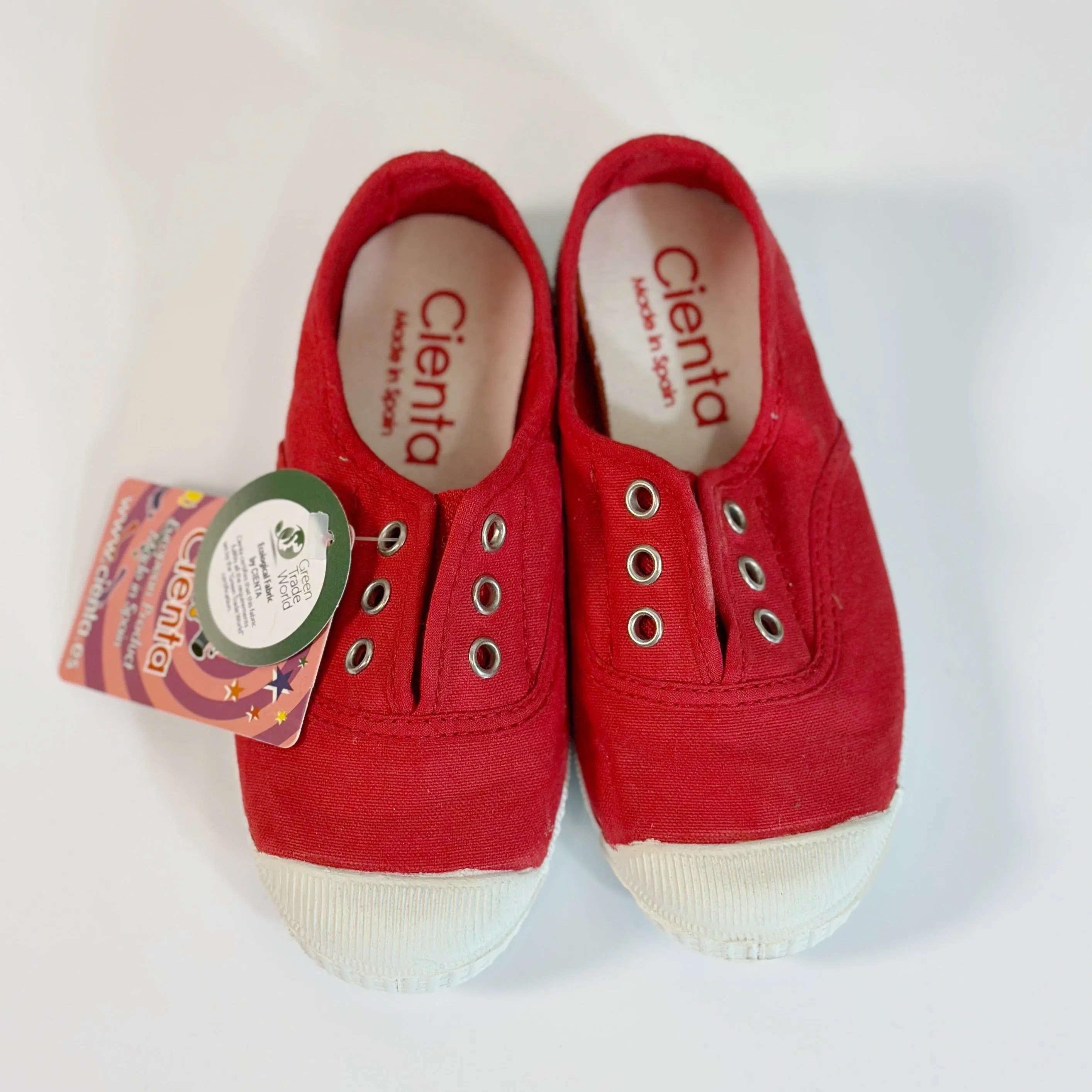 Cienta Kids Canvas Slip On Sneakers Rojo