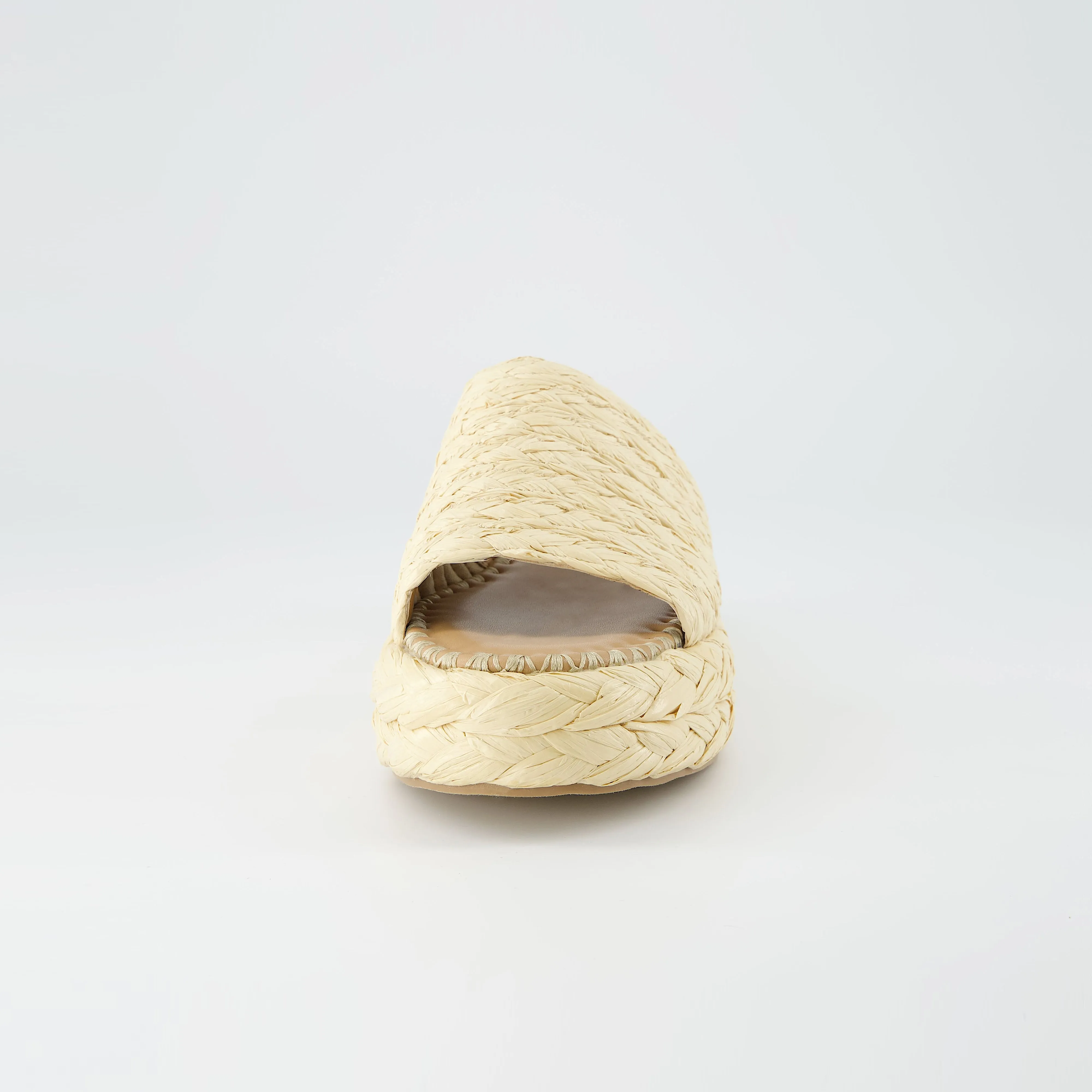 Core Raffia Platform Sandal