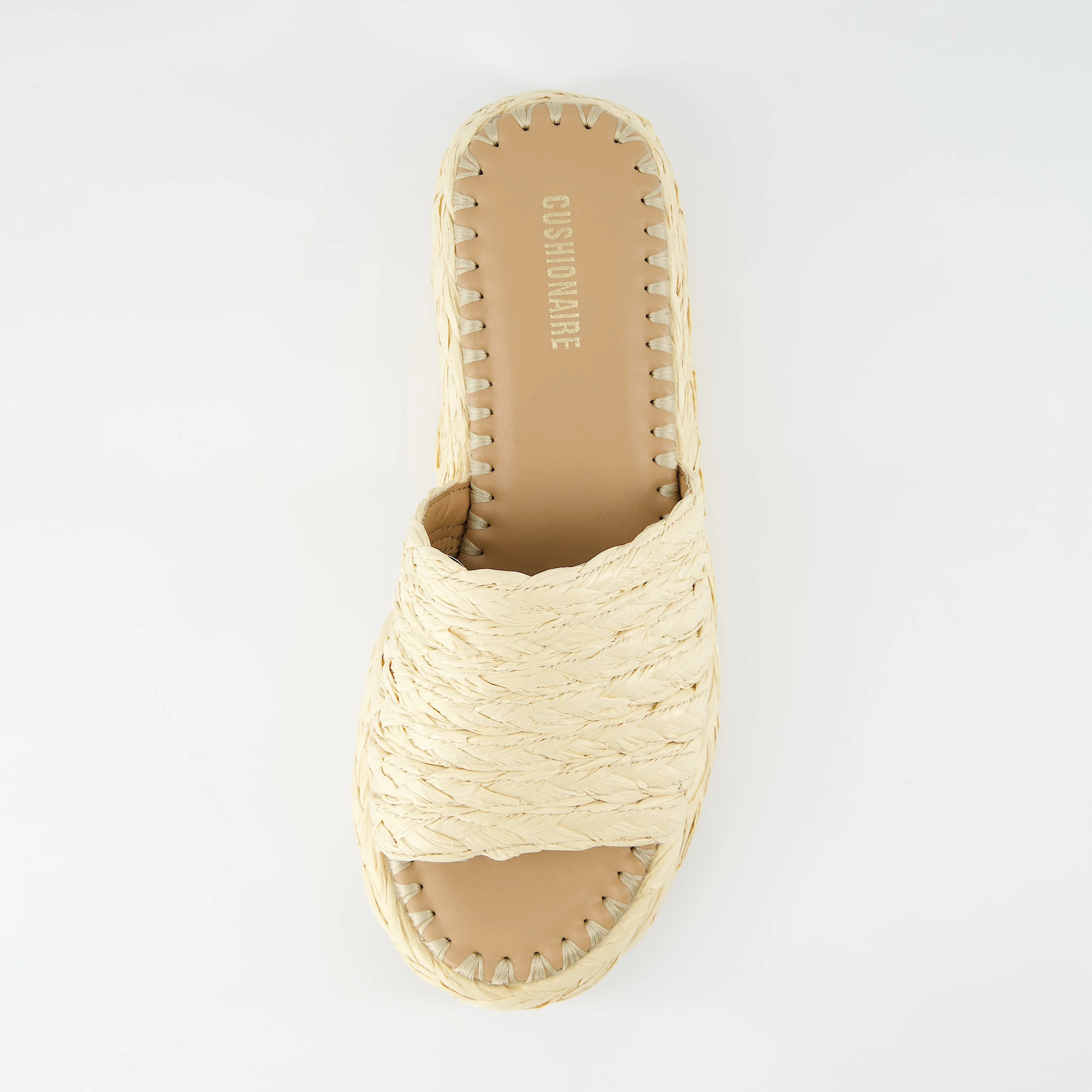 Core Raffia Platform Sandal