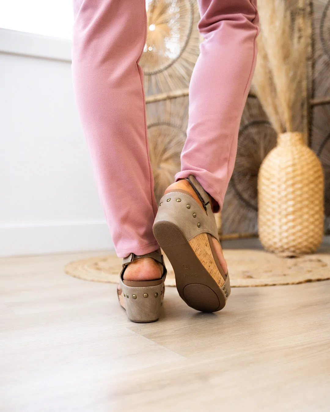 Corkys Carley Wedge Sandals - Camel FINAL SALE