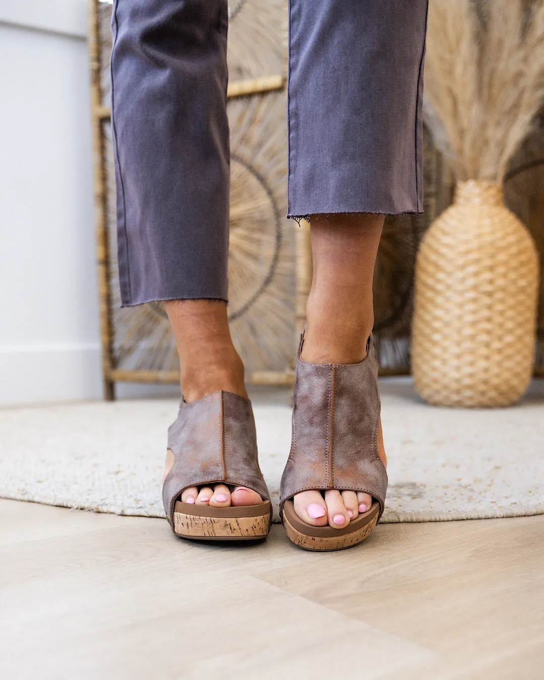 Corkys Carley Wedge Sandals - Washed Bronze FINAL SALE