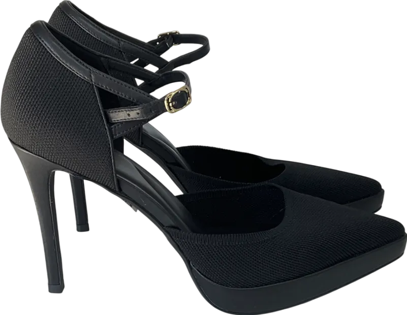 cosy island Black Sexy Strapped Stiletto Pumps UK 11 EU 45 👞