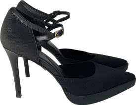 cosy island Black Sexy Strapped Stiletto Pumps UK 11 EU 45 👞