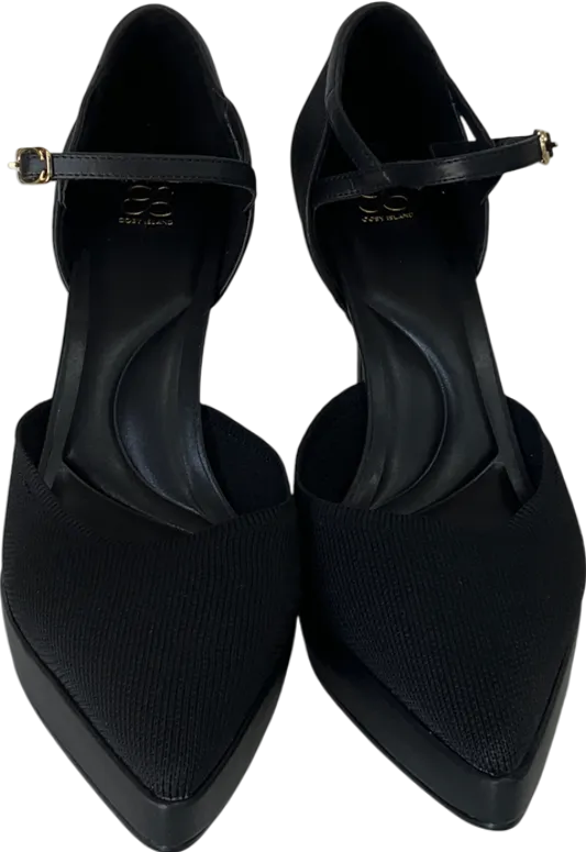 cosy island Black Sexy Strapped Stiletto Pumps UK 11 EU 45 👞