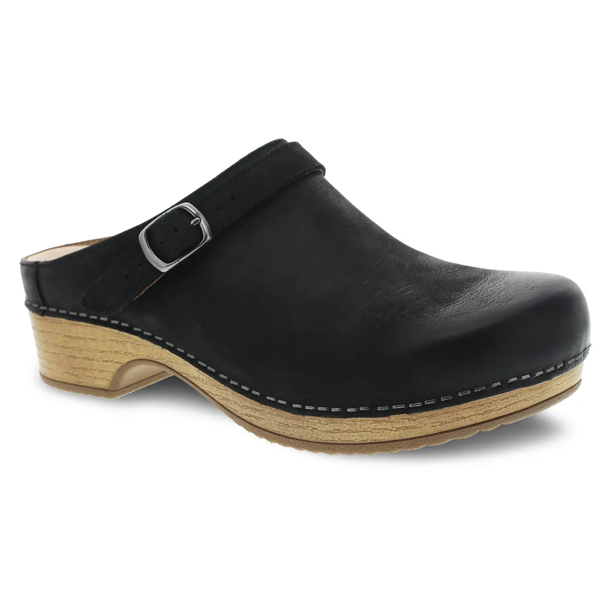 Dansko Women's Berry in Black Burnished Nubuck Mule