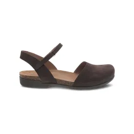 Dansko Women's Rowan in Chocolate Milled Nubuck Mary Jane